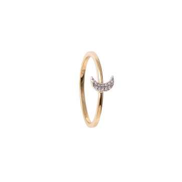 Anillos Anillo oro amarillo y oro blanco con diamantes