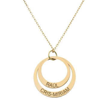 JOYAS PERSONALIZADAS GARGANTILLA ORO 18KL 2 CIRCULOS - 20MM