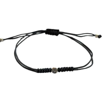 Pulseras Pulsera Macramé Oro y Diamante 0.04 cts