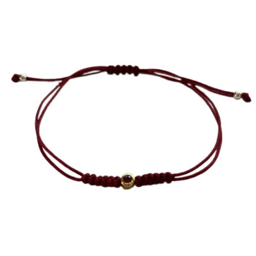 Pulseras Pulsera Macramé Oro y Rubí 0.04 cts