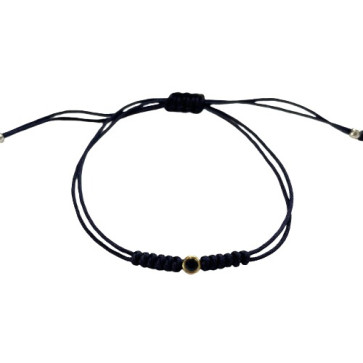 Pulseras Pulsera Macramé Oro y Zafiro 0.04 cts
