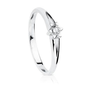 Anillos SOLITARIO BRILLANTE ORO BLANCO 0.150