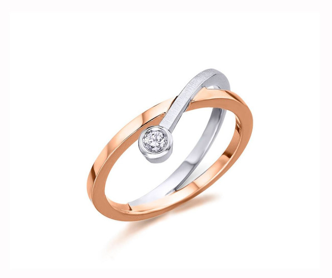 Solitario oro rosa on sale diamante