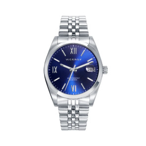 RELOJ DE HOMBRE CHIC DE ACERO CON ESFERA AZUL