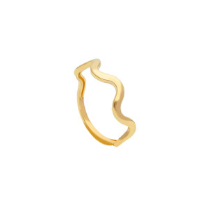 Anillo Ondas oro amarillo de 18 qtes