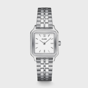 Gracieuse Petite Watch Steel, White, Silver Colour