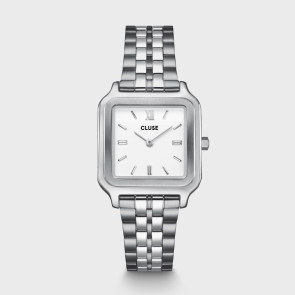 Gracieuse Watch Steel, White, Silver Colour