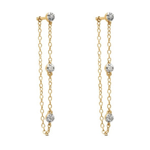 Pendiente Cadena Largo y Diamantes
