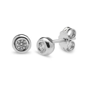 Pendientes Boton Diamantes 0,10 Qtes