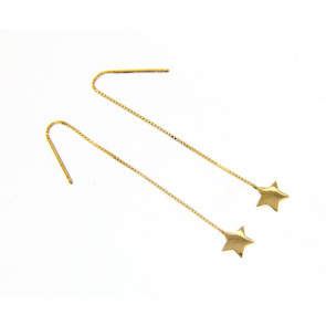 Pendientes Estrella Oro Amarillo 18 Qtes