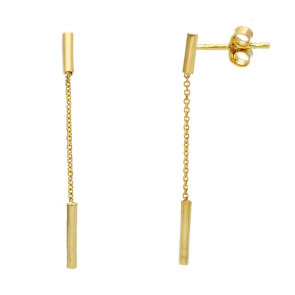 Pendientes largos oro