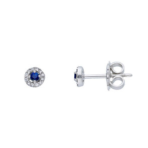 Pendientes Zafiros y Diamantes