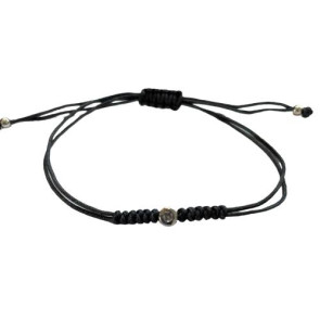 Pulsera Macramé Oro y Diamante 0.04 cts