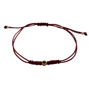 Pulsera Macramé Oro y Rubí 0.04 cts