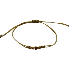 Pulsera Macramé Oro y Rubí 0.04 cts