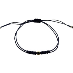 Pulsera Macramé Oro y Zafiro 0.04 cts