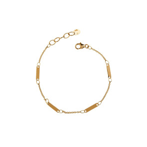 Pulsera minimal oro 18 qtes