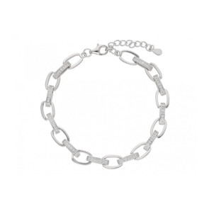 Pulsera plata y circonitas