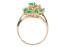 Anillo esmeraldas y diamantes
