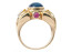 Anillo oro, rubí, zafiro y diamantes